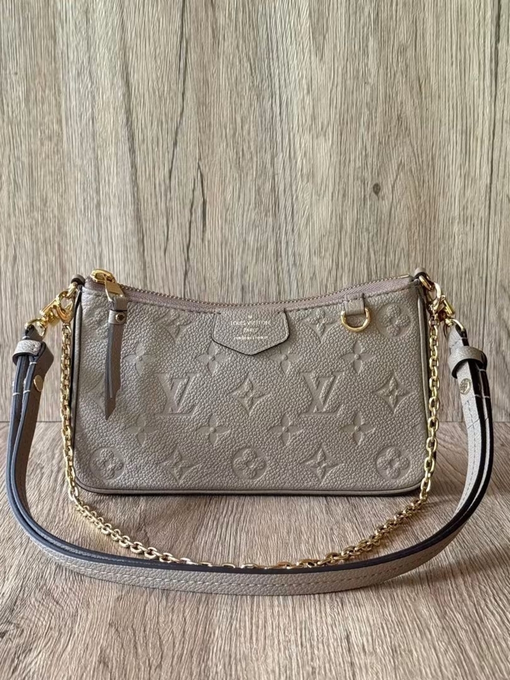 Louis Vuitton Taupe Monogram Empreinte Pouchette Accessoire